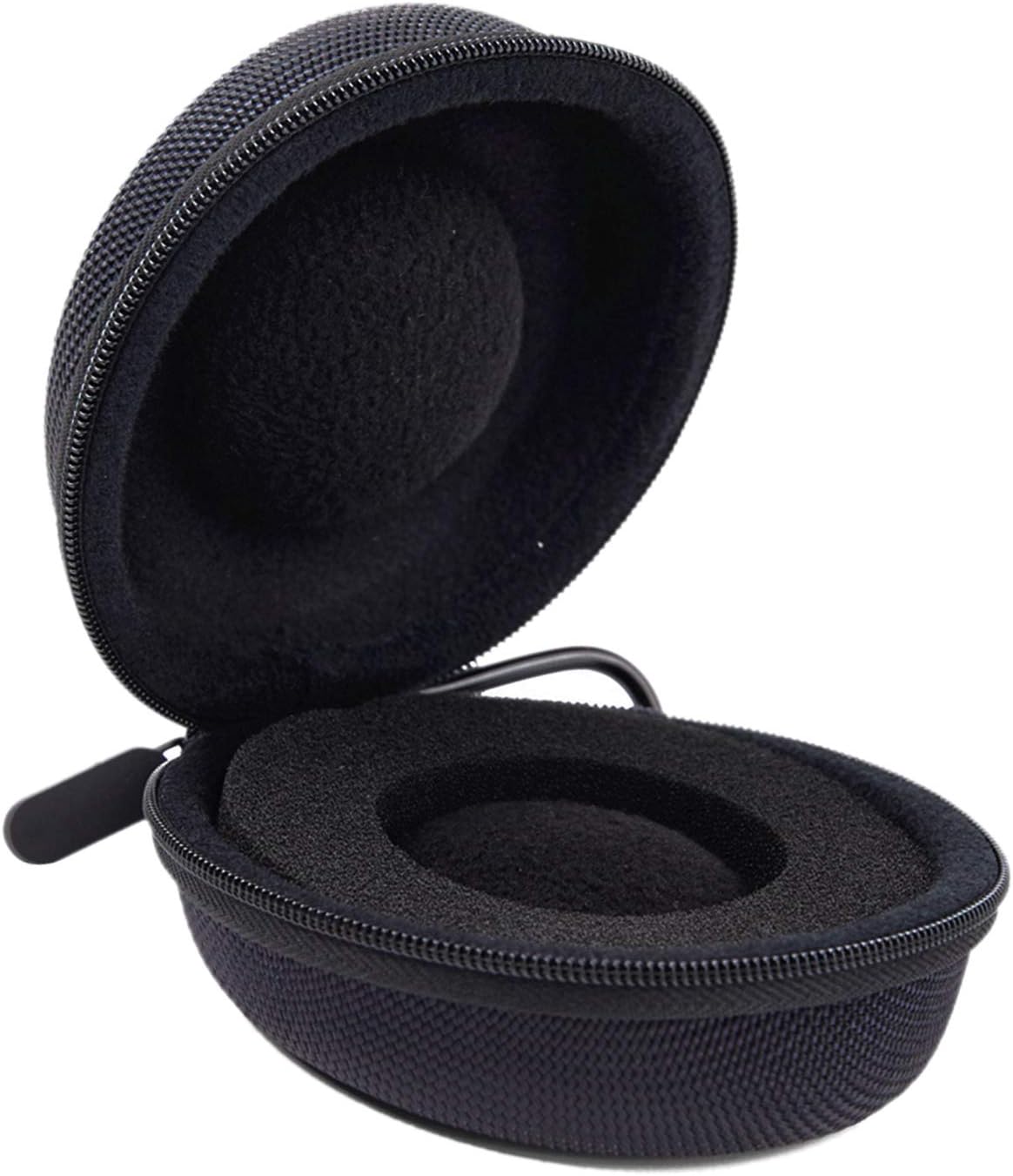 HelleryTravel Watch Case | Single Zipper for Storage | Cushioned Round Portable Watch Case for Travel | Fits Wristwatches and Watches (Black)
