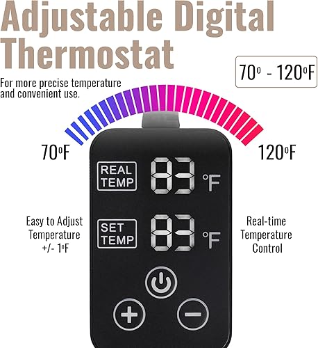 Miniatura 5 de Cozy Bread® Alfombrilla para hornear pan de masa madre para panaderos caseros | Marca de Estados Unidos | A prueba de pan controlado por termostato