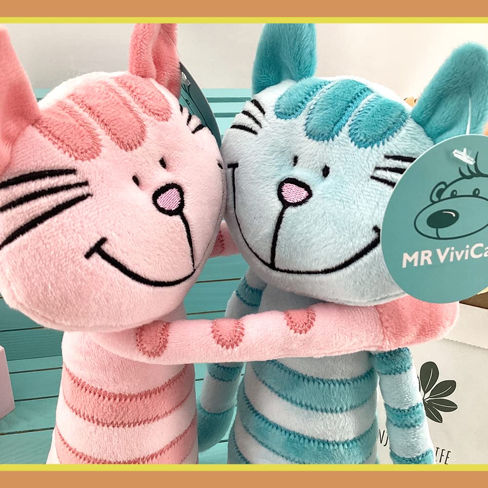 Plüschtier für Katzen, stehend, 33 cm, Rosa, Plüschtier für Mädchen, tolles Geschenk für Kinder, Geburtstag, Babyparty, Weihnachten, maschinenwaschbar