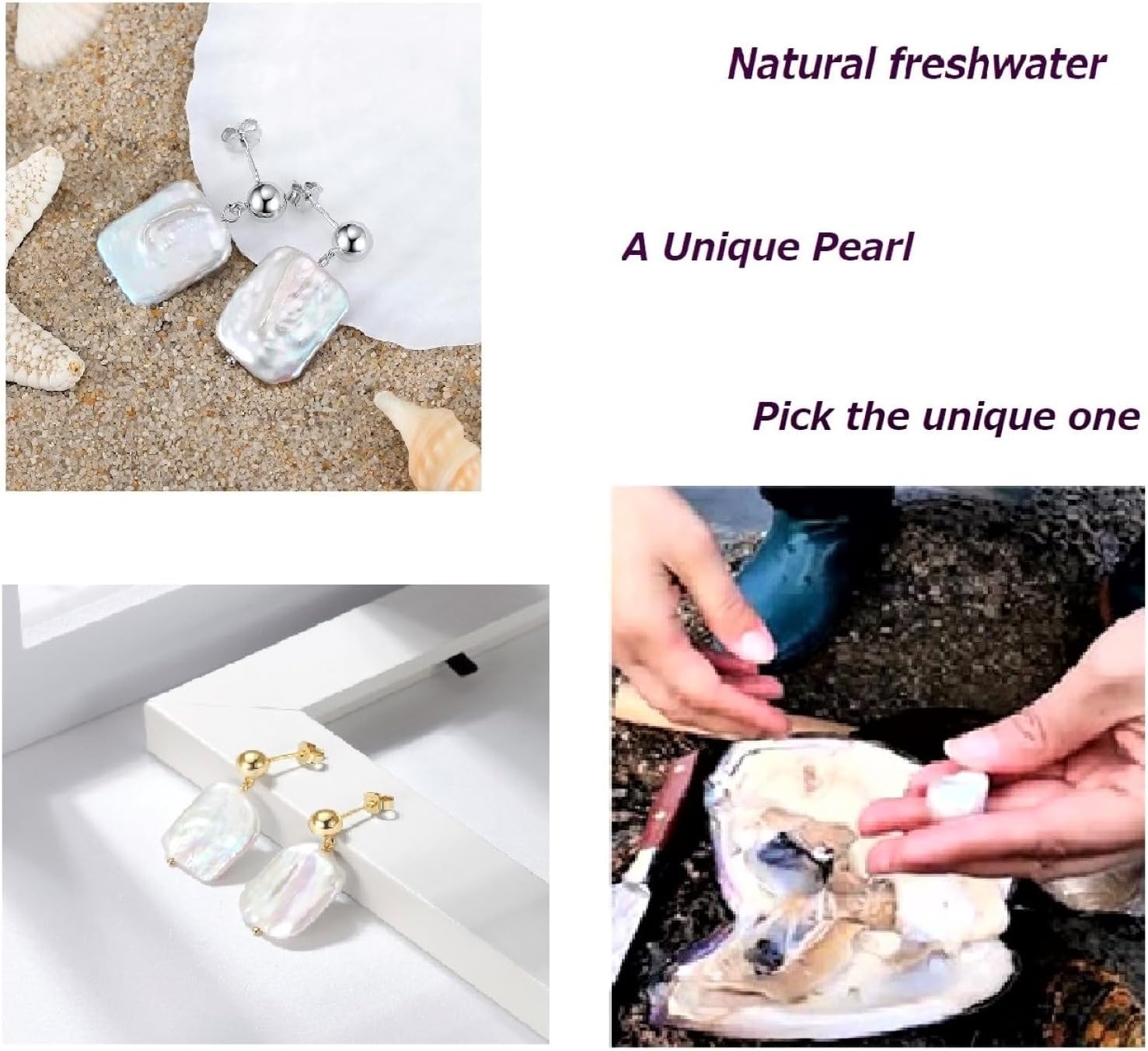 Pearl Drop & Dangle Earrings 925 Sterling Silver Handpicked Baroque Pearls Statement Earrings Platinum/14k Gold Plated Freshwater White Pearl Vintage Earrings for Women - Image 6