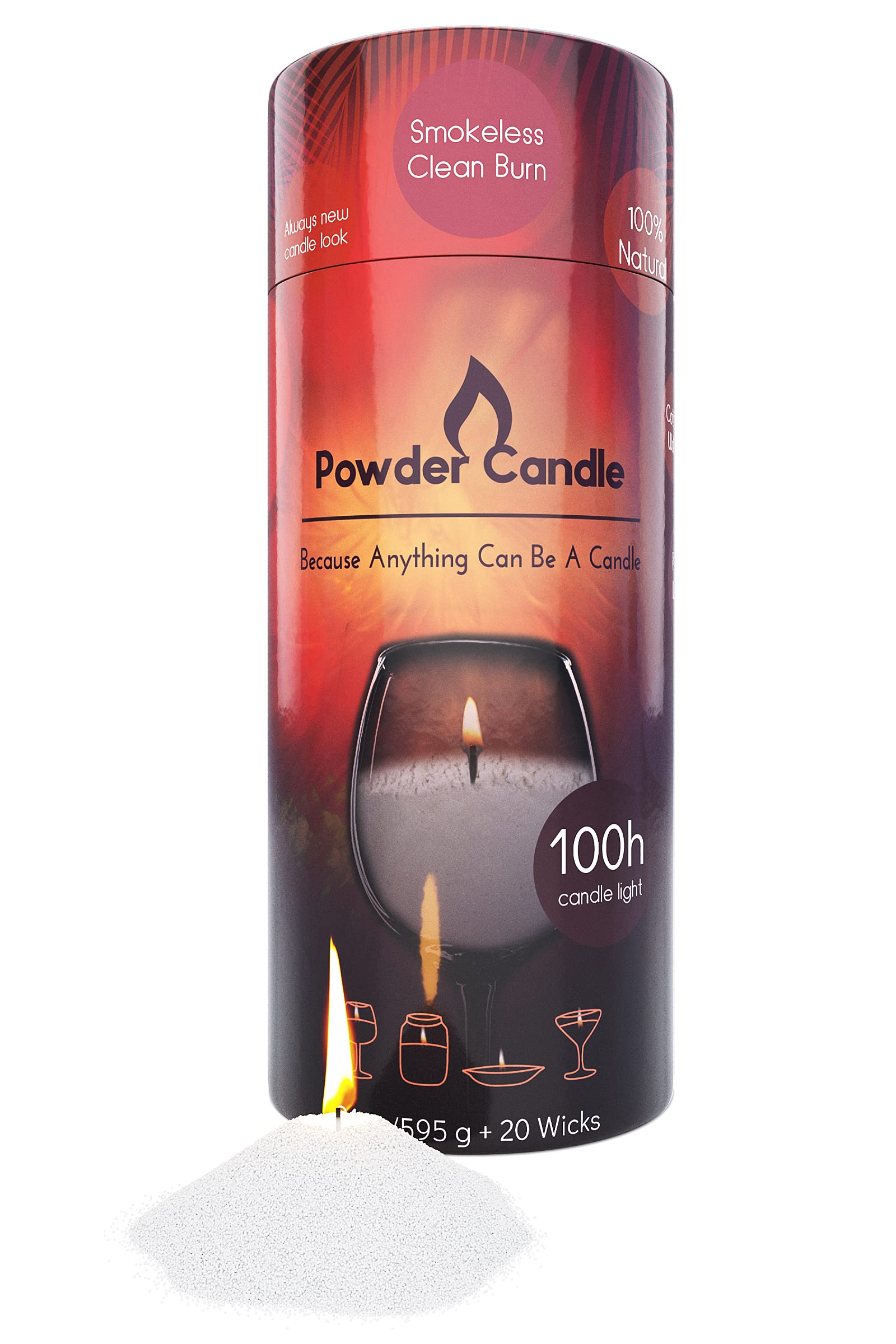 Buy Unscented 100 hr Candle. 21oz Smokeless Burn, Palm Wax, Budget