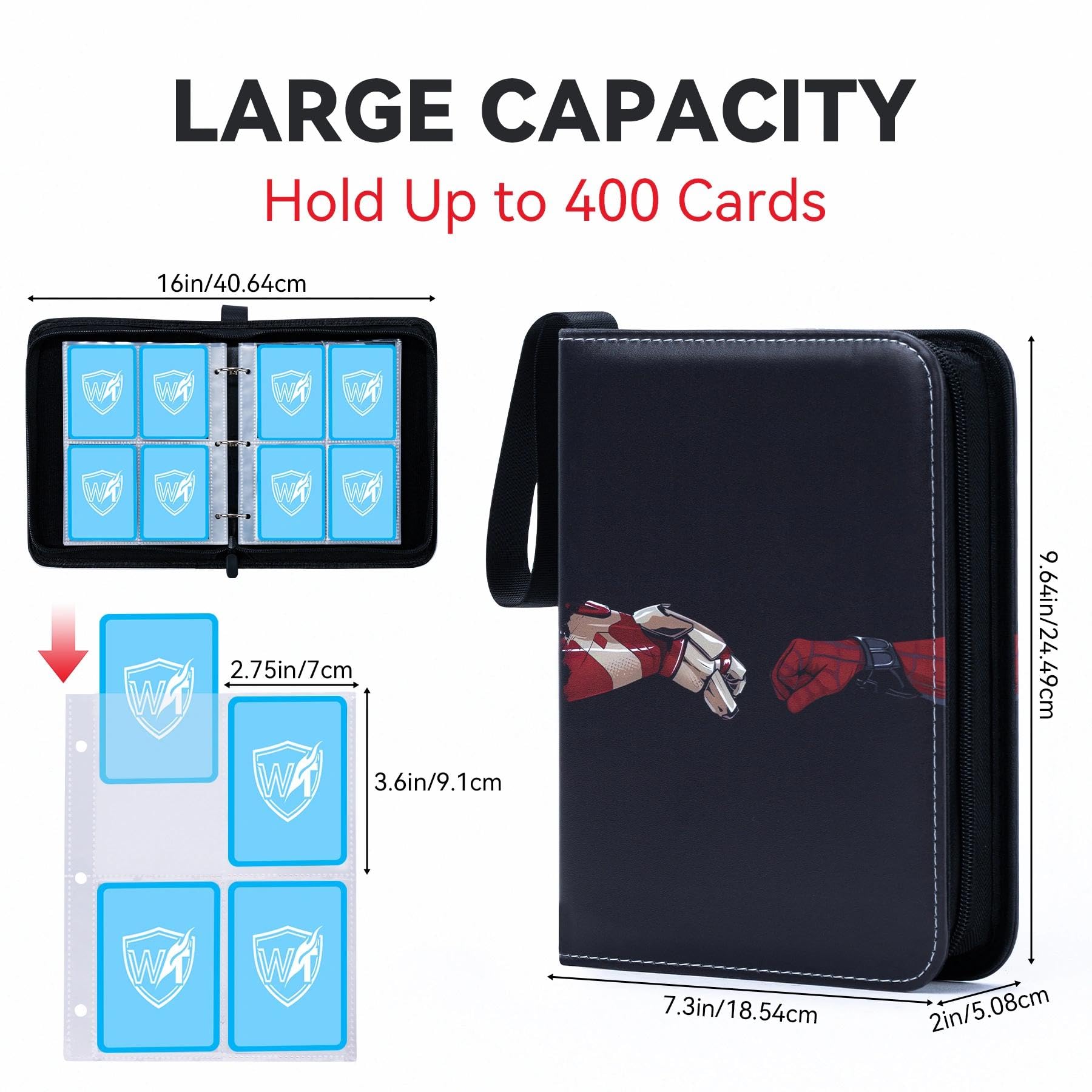 Amazon.com: 400 Pockets Card Binder, Portable Waterproof PU
