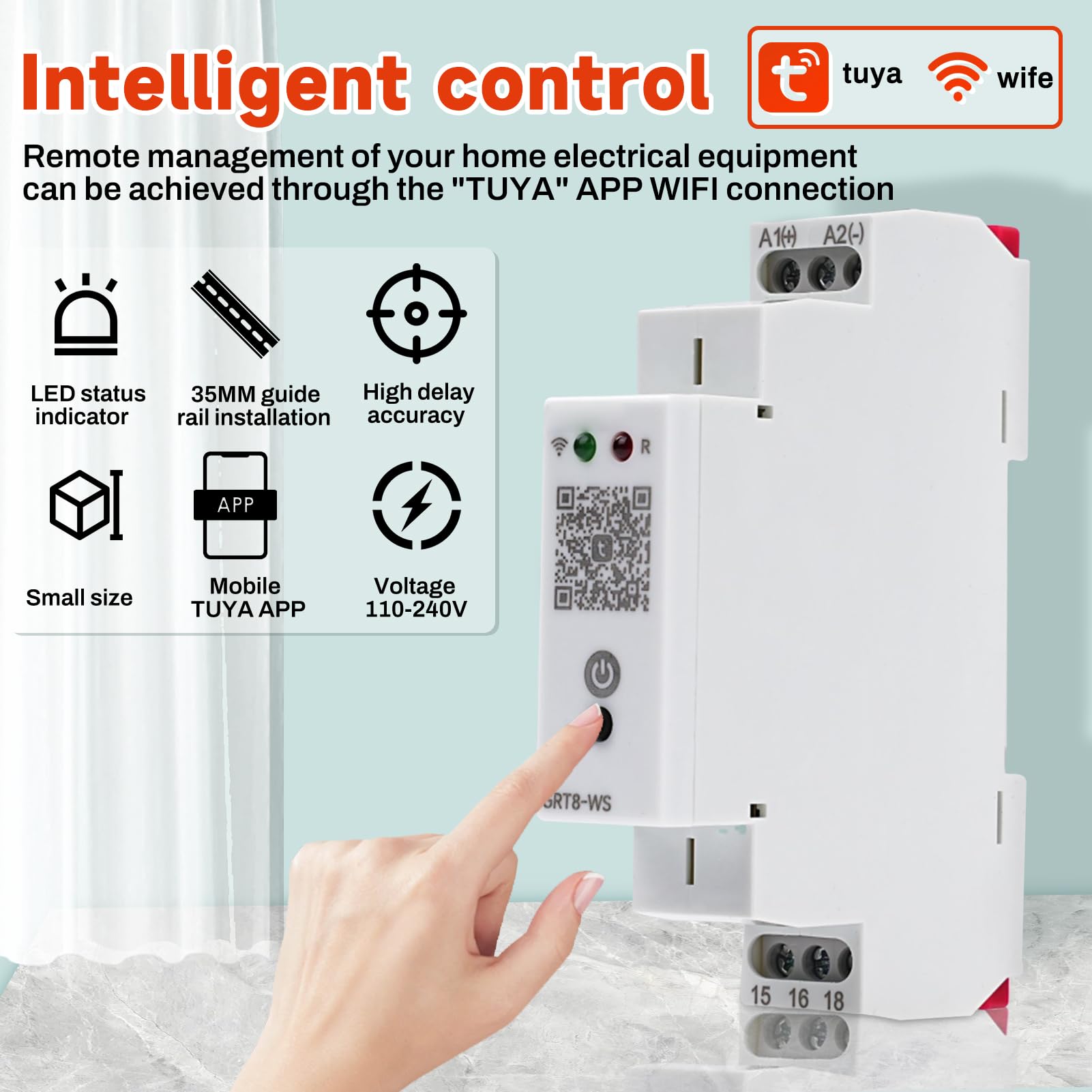 Misurazione bidirezionale fotovoltaica WIFI Smart Time Swch Contatore di energia KWH Relè timer TUYA Smartlife Protezione corrente 63A  1420
