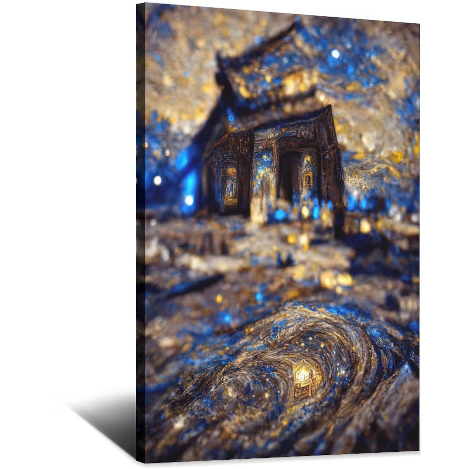 Amazon.co.jp: ヴァンゴッホの抽象壁画[星月る夜] [壁掛け 絵画]美しい