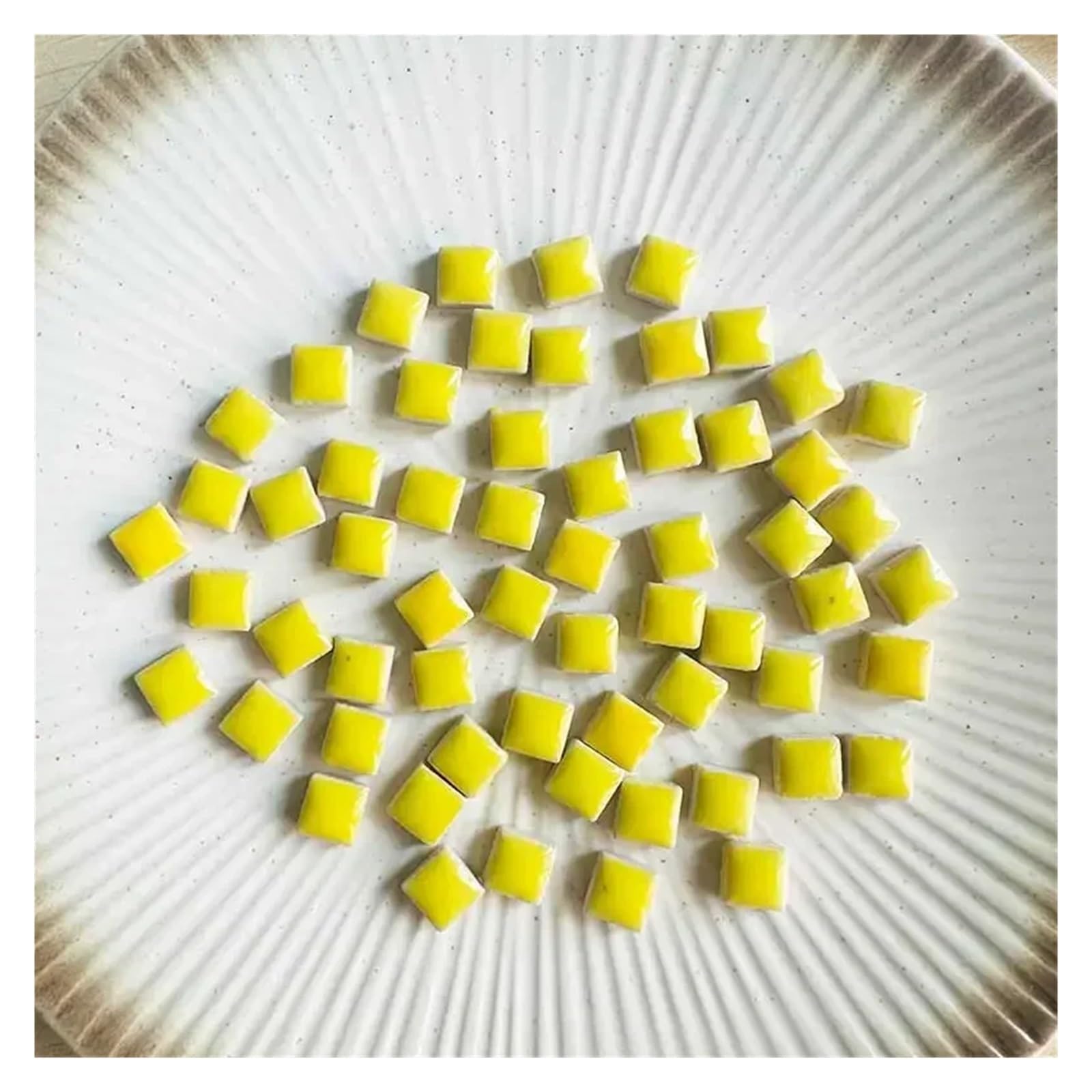 Mosaic Tiles DIY 100g Ceramic Mosaic Tiles for Crafts Handmade Ornaments Wall Colorful Crystal for Decorative(Color 01)