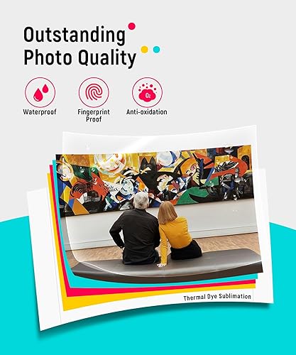 Vista 5 de Liene M100 - Impresora fotográfica de 4 x 6 pulgadas, impresora de teléfono 100 hojas y 3 cartuchos, foto a todo color, impresora de fotos