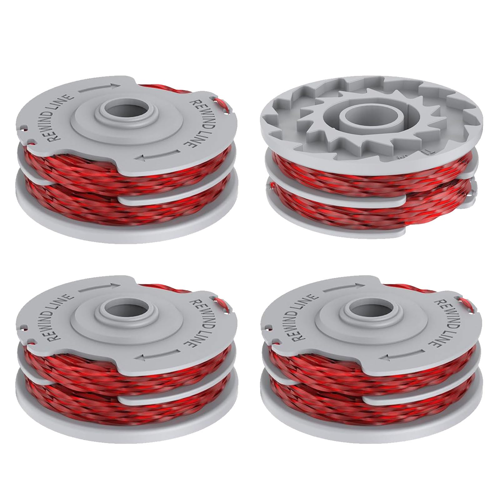 JAMSSOW 4 Pcs Replacement Strimmer Spool Compatible with Flymo FLY021/513937190,Double Autofeed Nylon Spool for Flymo Contour/Mini Trim/Multi Trim/Power Trim Grass Trimmers,1.5mm x 11m(4 Spool)