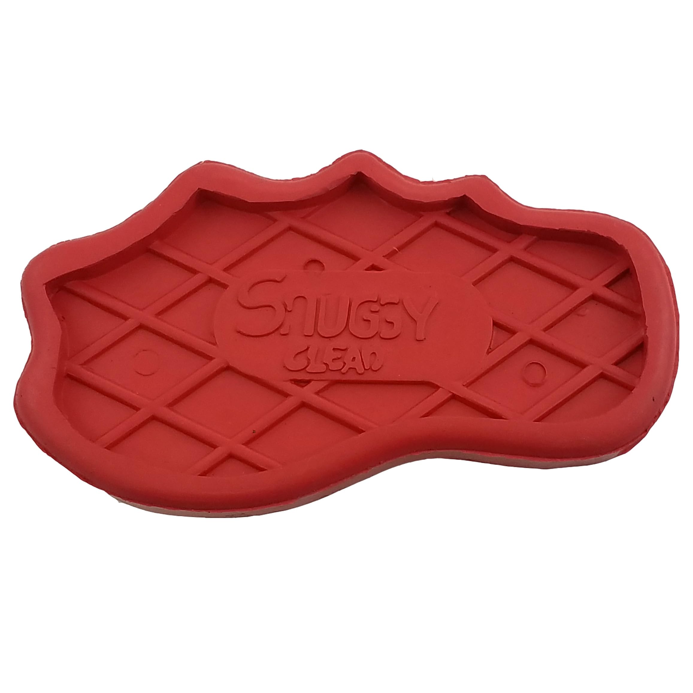 Grewal Equestrian Snuggy Clean Large Teeth Rubber Groomer Curry (Red)