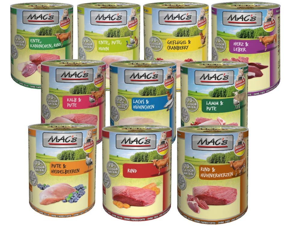 MACs Cat Katzenfutter 20 x 400g Mix, Verschiedene Sorten