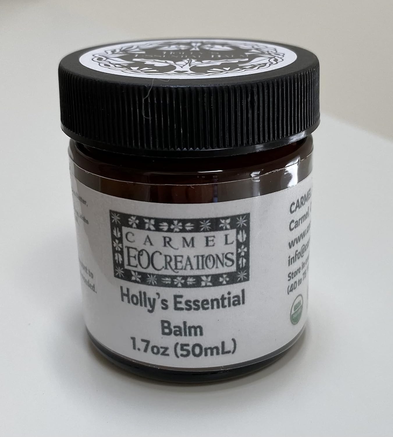Holly's Essential Balm, 50 mL, richly infused with therapeutic grade essential oils