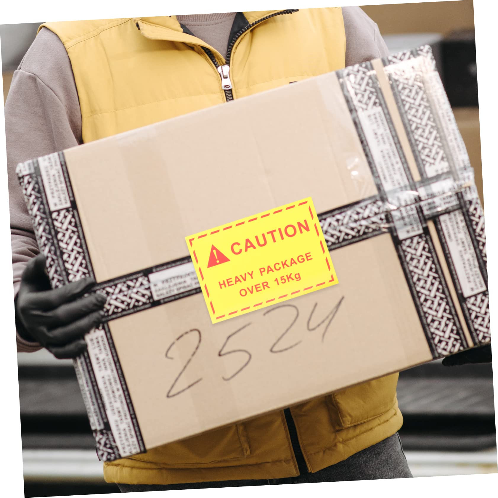 PLAFOPE Lot De 3 Étiquettes Adhésives Davertissement Pour Objets Lourds Pour Manutention Spéciale Expédition 100 Pièces X 3