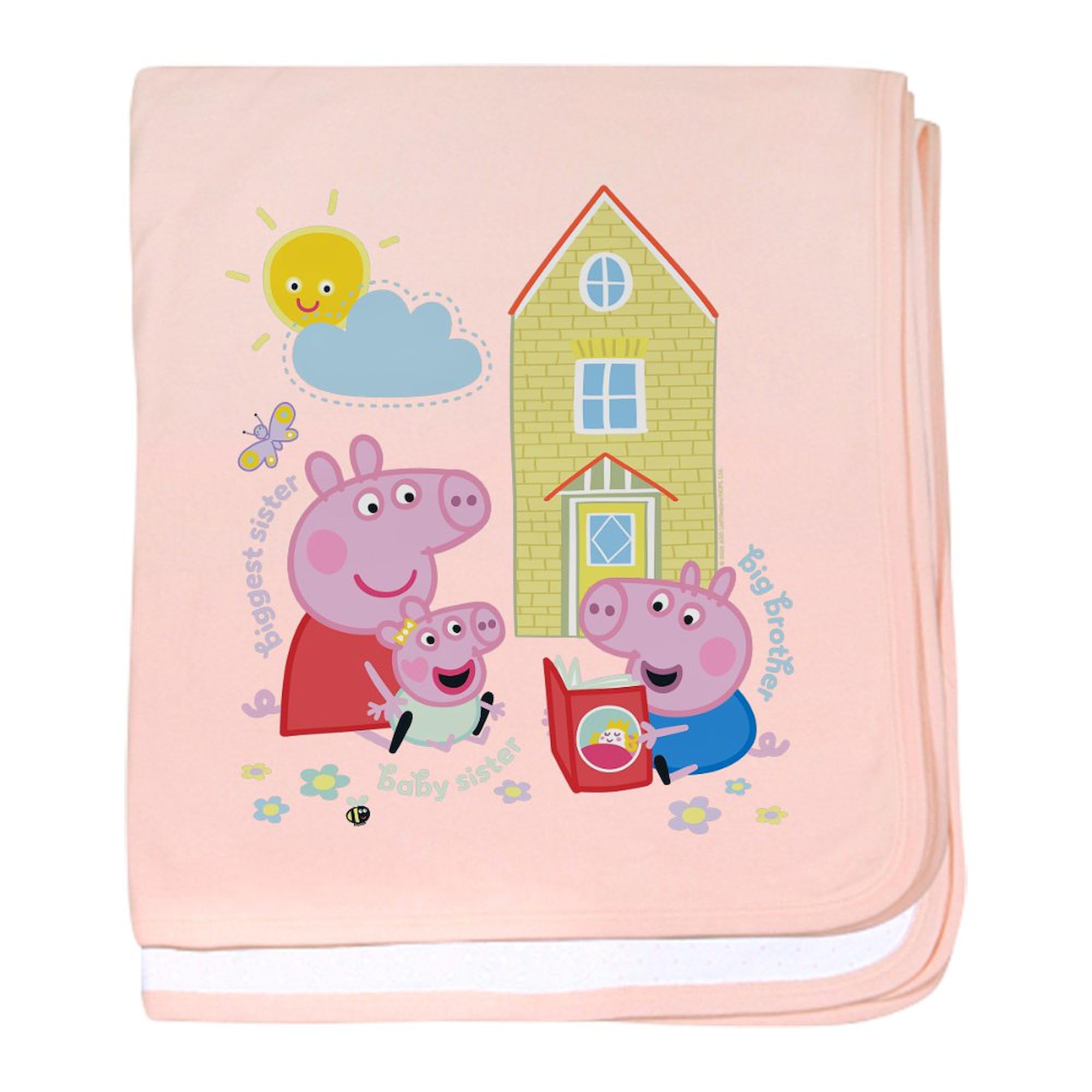 CafePress Peppa Pig: Siblings Baby Blanket, Super Soft Newborn Swaddle