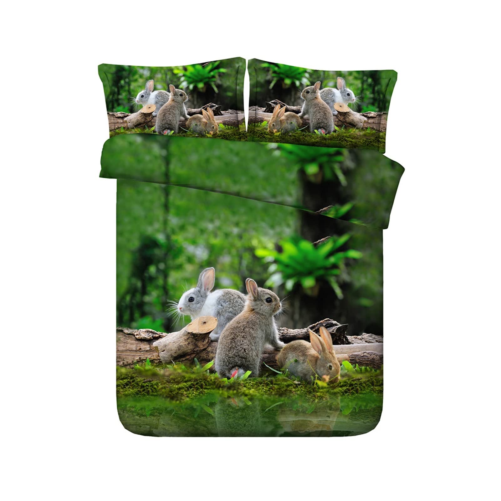 Housse de couette lapin 3D king size pour transformer la chambre d enfant en un doux cocon