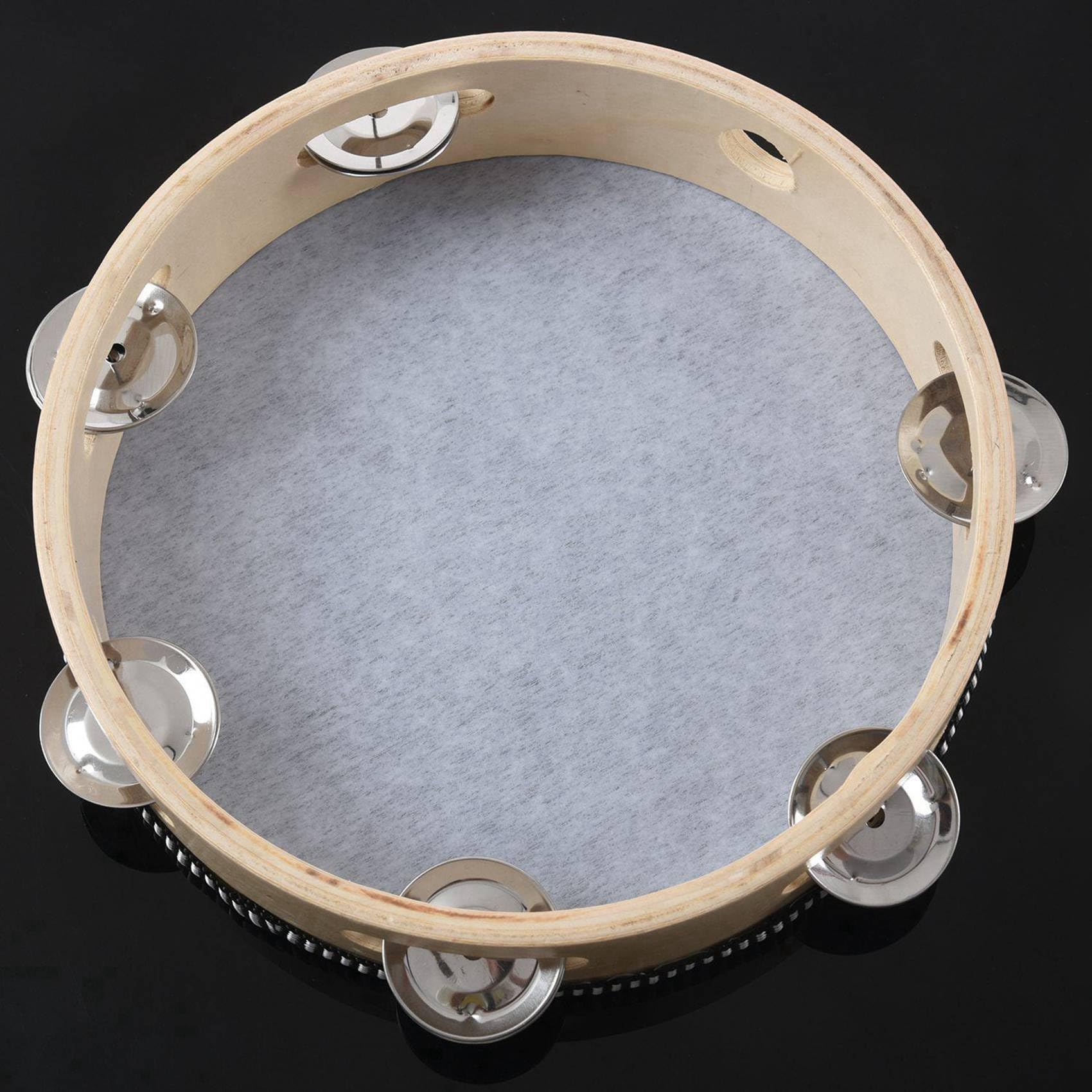 10 Pezzi Tamburello Leggero in Legno con Pelle 8 Pollice 20cm