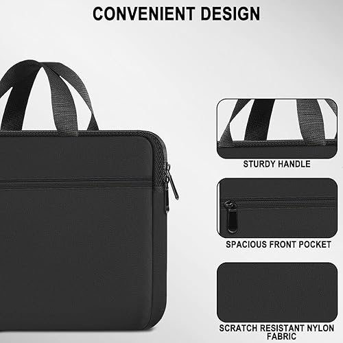 Miniatura 2 de Laptop Bag 15.6 Inch, Durable Briefcase Handbag Protective Computer Case with Front Pocket, Water Resistant Carrying Laptop Sleeve Compatible with