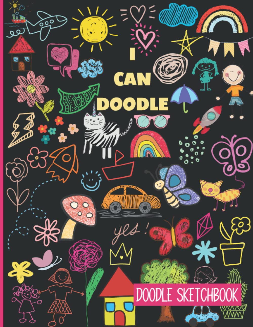 I Can Doodle: Doodle Sketchbook for sketching and drawing for kids, toddlers, beginners | Scribble Doodle Book