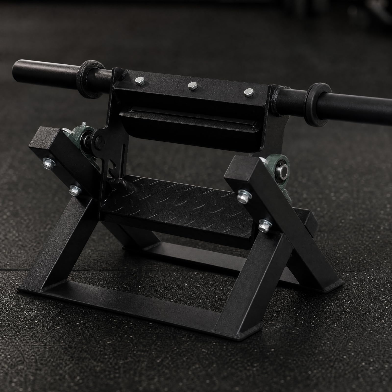 Entrenador Pantorrillas Acero Negro Antislizan Entrenador Tibias y Pantorrillas Sentado Compacto para Estiramientos Controlados