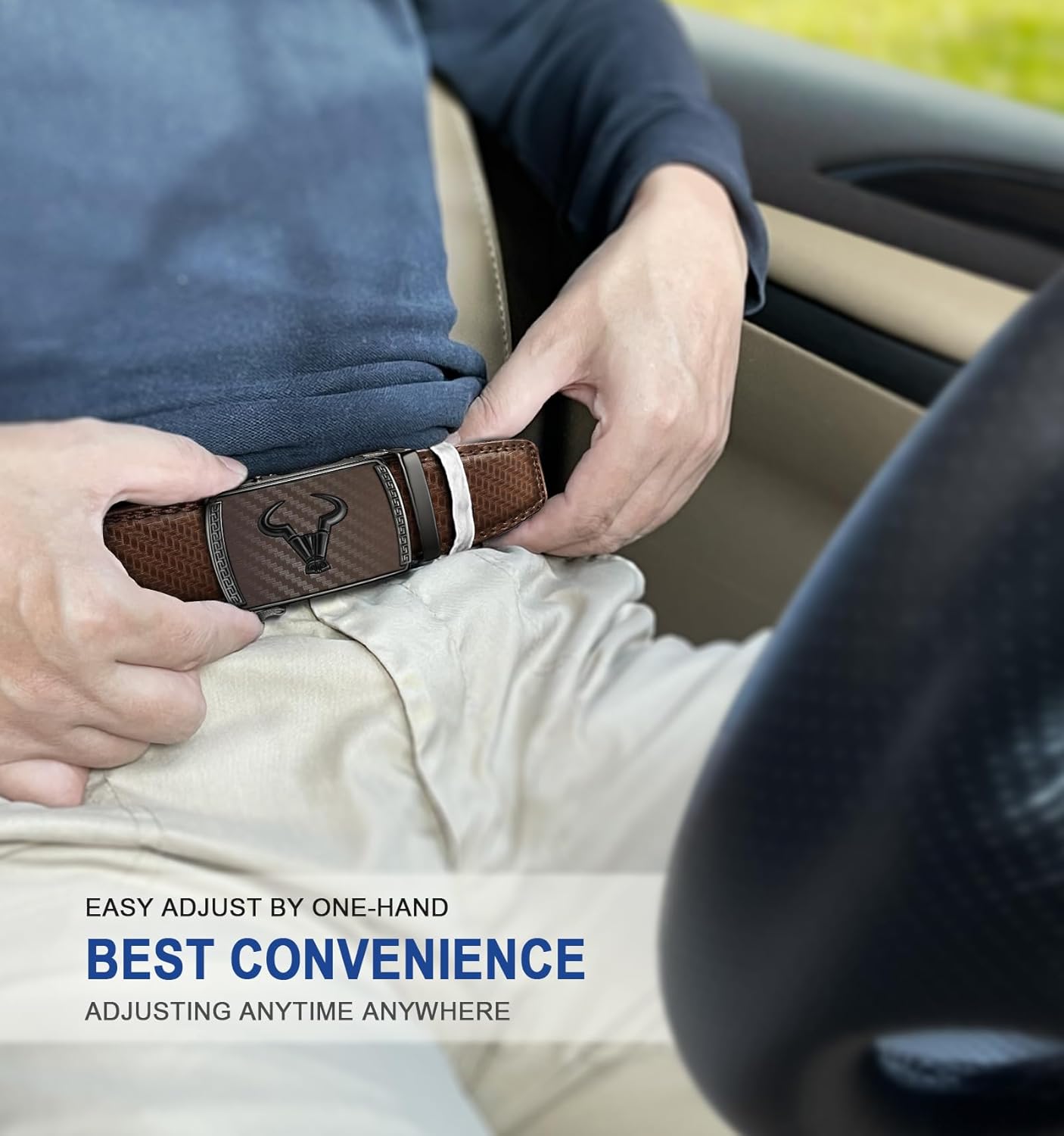 BULLIANT Men's Belt – Ratchet Leather Belt for Men Dress and Casual Pants Jeans 1 3/8" - Image 7