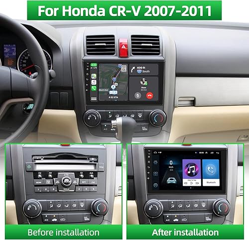 Miniatura 5 de Podofo Estéreo de coche 2+64G para Honda CRV 2007-2011 con Bluetooth, pantalla táctil de 9 pulgadas Android 13 unidad principal de radio de coche
