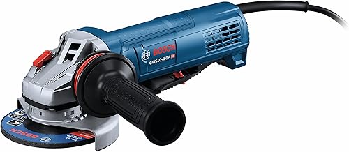 Bosch GWS10-450P Amoladora angular ergonómica de 4-1/2 pulgadas con interruptor de paleta
