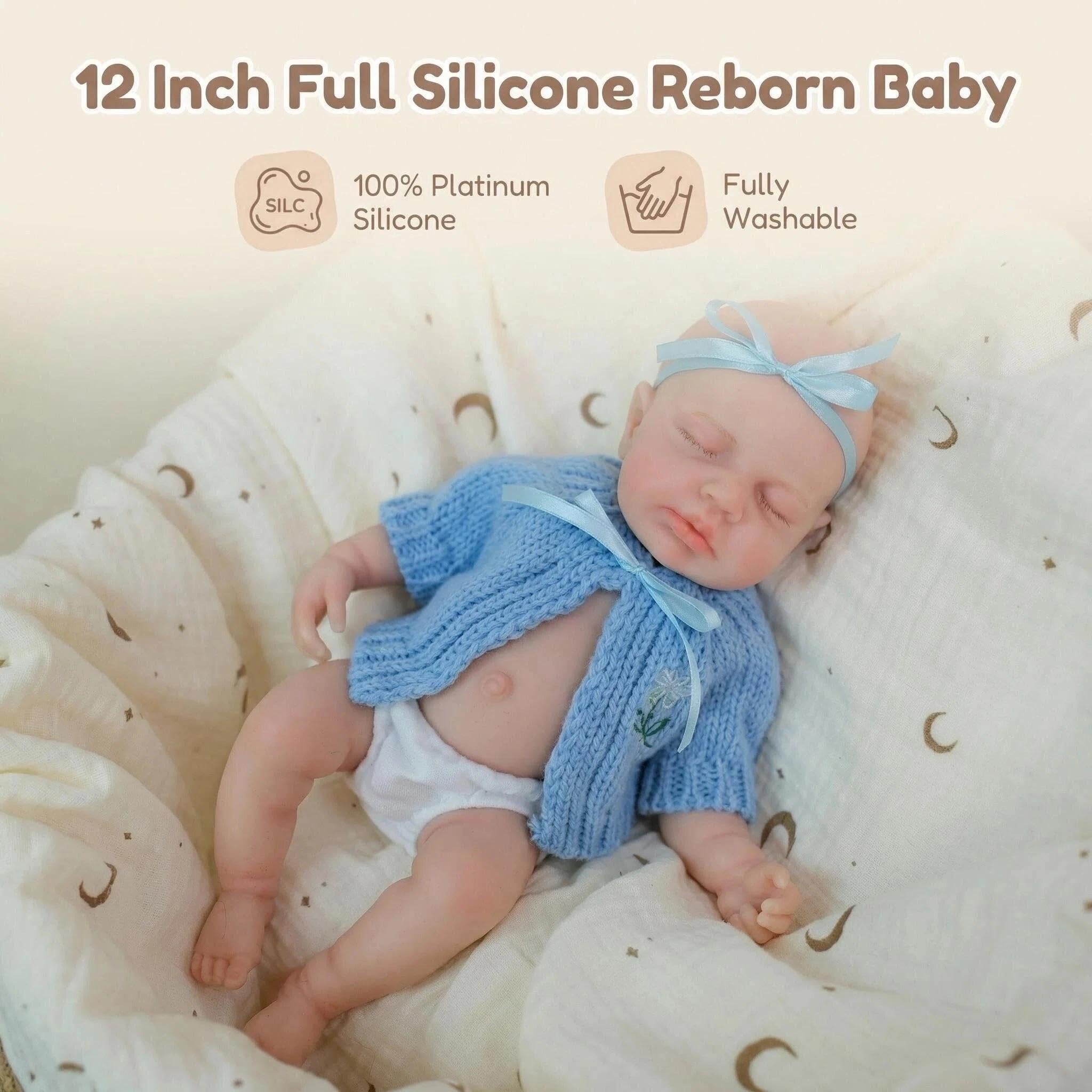 Anano Reborn Baby Vollsilikon Lebensecht, Lebensechte Babypuppen, Reborn Baby Vollsilikon Lebensecht Mädchen, Babypuppen Wie Echt Mädchen Silikon, Newbornbaby Puppen Lebensechte Mit Funktion