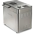 Hamilton Beach Premium Dough & Bread Maker Machine with Auto Fruit and Nut Dispenser, 2 lb. Loaf Capacity, 14 Programmable Settings Including Gluten Free, Stainless Steel (29888)