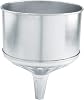 LUMAX LX-1708 Silver 8 Quart Galvanized Funnel with Removable Stainless-Steel Screen. Heavy-Duty Construction for Rugged use. Has a Fluted Bottom to Prevent Swirling