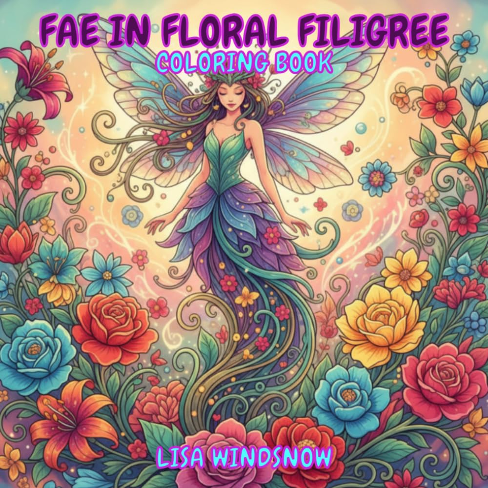FAE IN FLORAL FILIGREE: COLORING BOOK (MYTHIC FANTASY)
