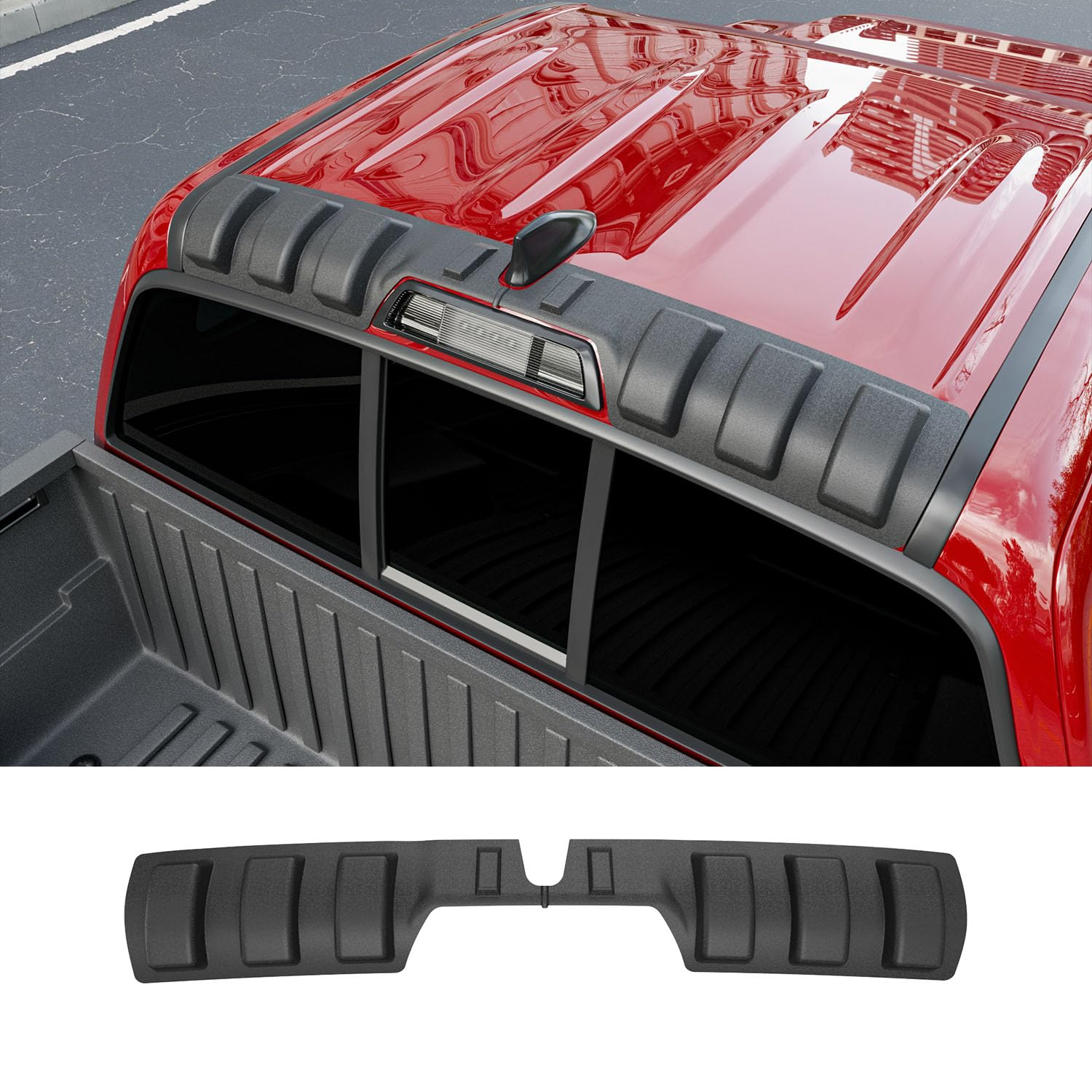 powoq Rear Roof Protector Compatible with 2016-2023 Toyota Tacoma Truck Cab Roof Protector Replacement for 2016-2023 Toyota Tacoma Accessories