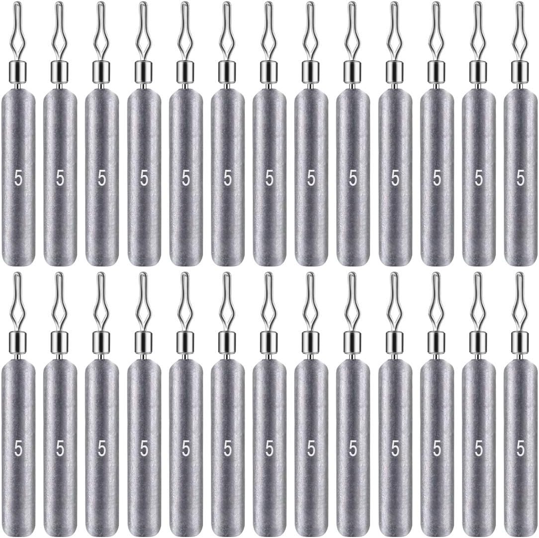 Glarks 26Pcs 5g Fishing Sinker Weight Drop Shape Sinkers Weights for Bottom Fishing (5g/0.18oz) : Sports & Outdoors