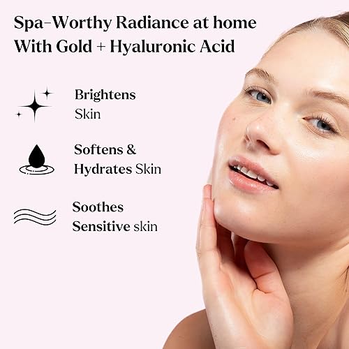 Miniatura 4 de Mascarilla facial de gelatina para tratamientos faciales – Oro de 24 quilates + ácido hialurónico (paquete de 2) – Hidratante brillante y nutritiva