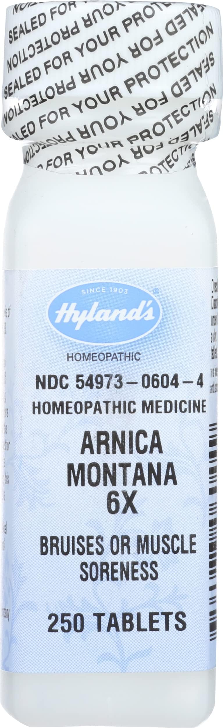 Hyland’s Arnica Tablets, Arnica Montana 6x Natural Homeopathic Relief of Bruises and Muscle Soreness, no flavor, 250 Count
