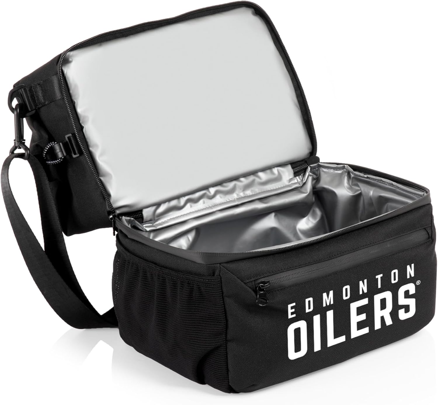 PICNIC TIME NHL Tarana Lunch Bag Cooler with Utensils made from Recycled Material, Lunch Box with Picnic Set, Upcycled Lunch Cooler Bag