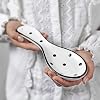 City to Cottage White And Black Polka Dot Handmade Hand Painted Ceramic Kitchen Cooking Spoon Rest Utensil Holder