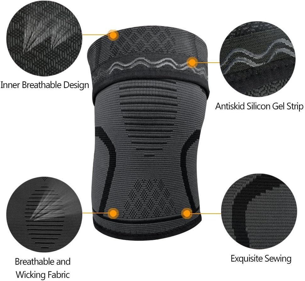 Lowest Price littlejian Compression Knee Sleeve,Best Knee Brace Support for Sports,Running,Jogging,Basketball,Joint Pain Relief,Arthritis and Injury Recovery&More,Men and Women(2 Piece-Small)