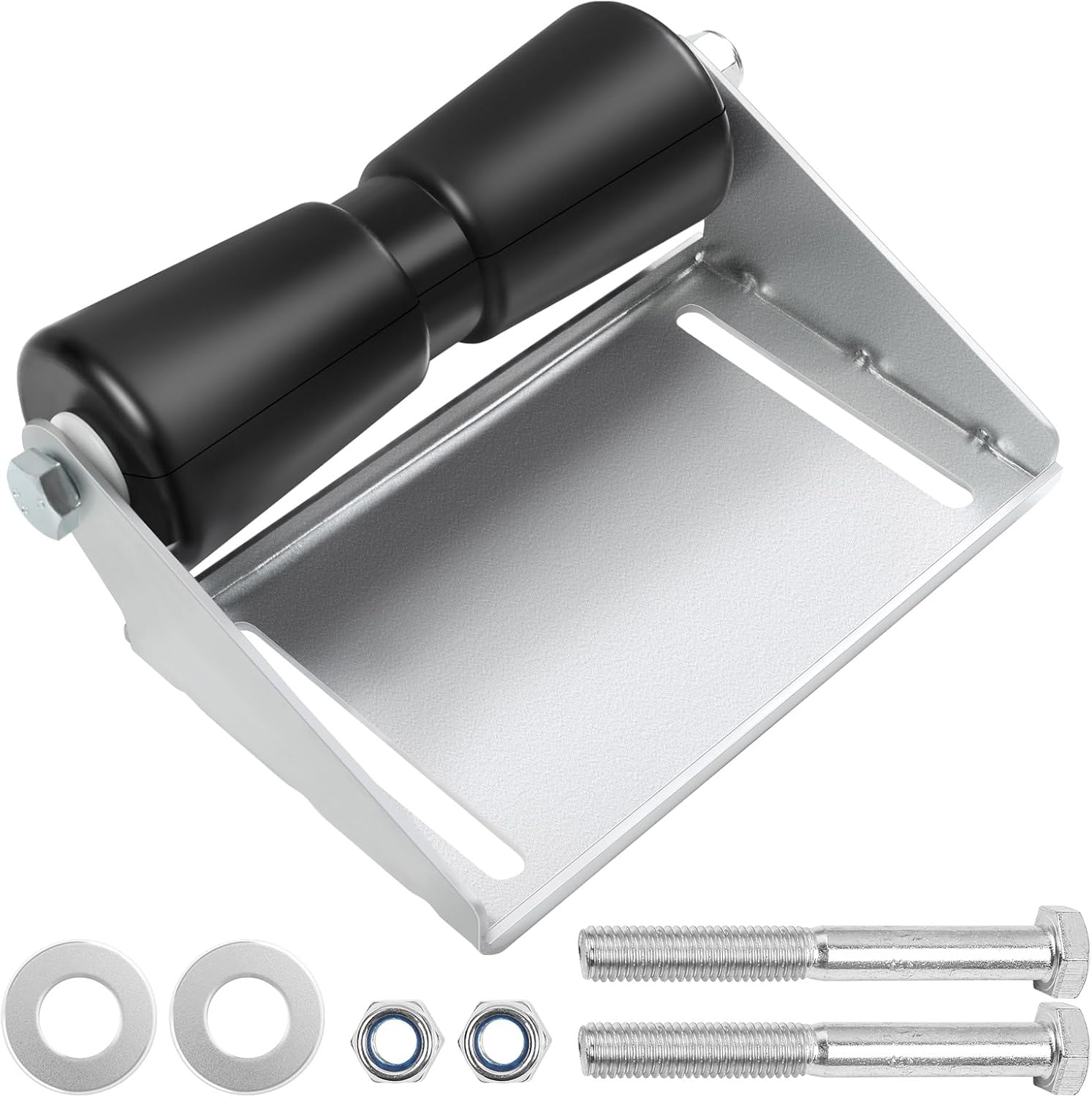 5-12 Inch Boat Trailer Rollers with Panel Brackets Assembly, Keel Roller Assembly Kit with Roller Shaft and Bracket for Boat Trailer