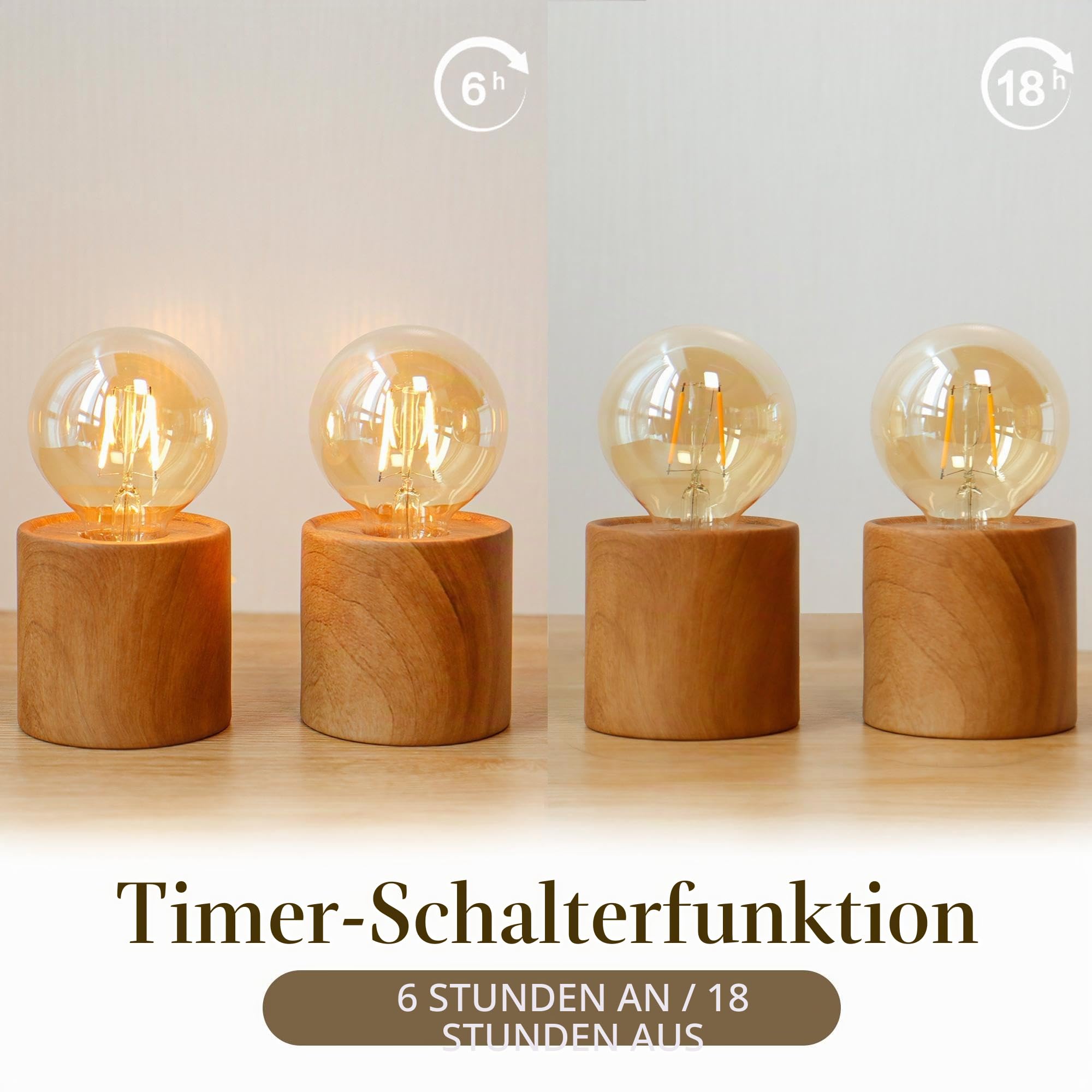 JHY DESIGN 2er Set Metall Kabellos Tischlampen Batteriebetrieben 20cm hoch Dekorative Sphärischem Nachttischlampe Batterielampe Licht für Hochzeiten Party Außen Innen Wohnzimmer (Schwarze Basis)