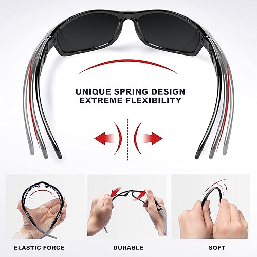 Miniatura 2 de RIVBOS Gafas de sol polarizadas con protección UV400 para hombres y mujeres, pesca, ciclismo y actividades al aire libre RB832