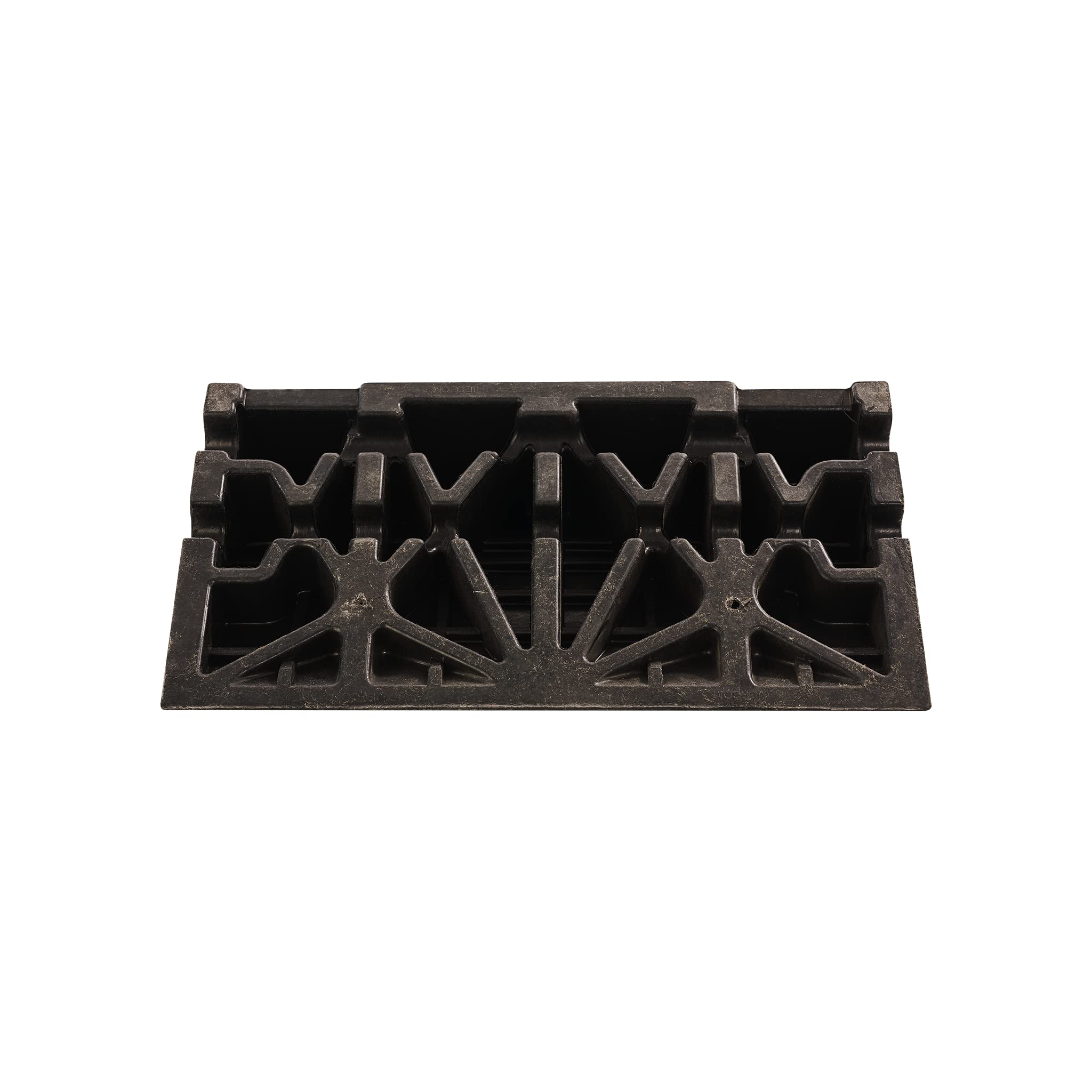 Bordsteinrampe Rampe Komplettrampe 130 cm breit und 15 cm hoch Vollgummi Auffahrhilfe mit Regenrinne, Schwarz mit Reflektoren