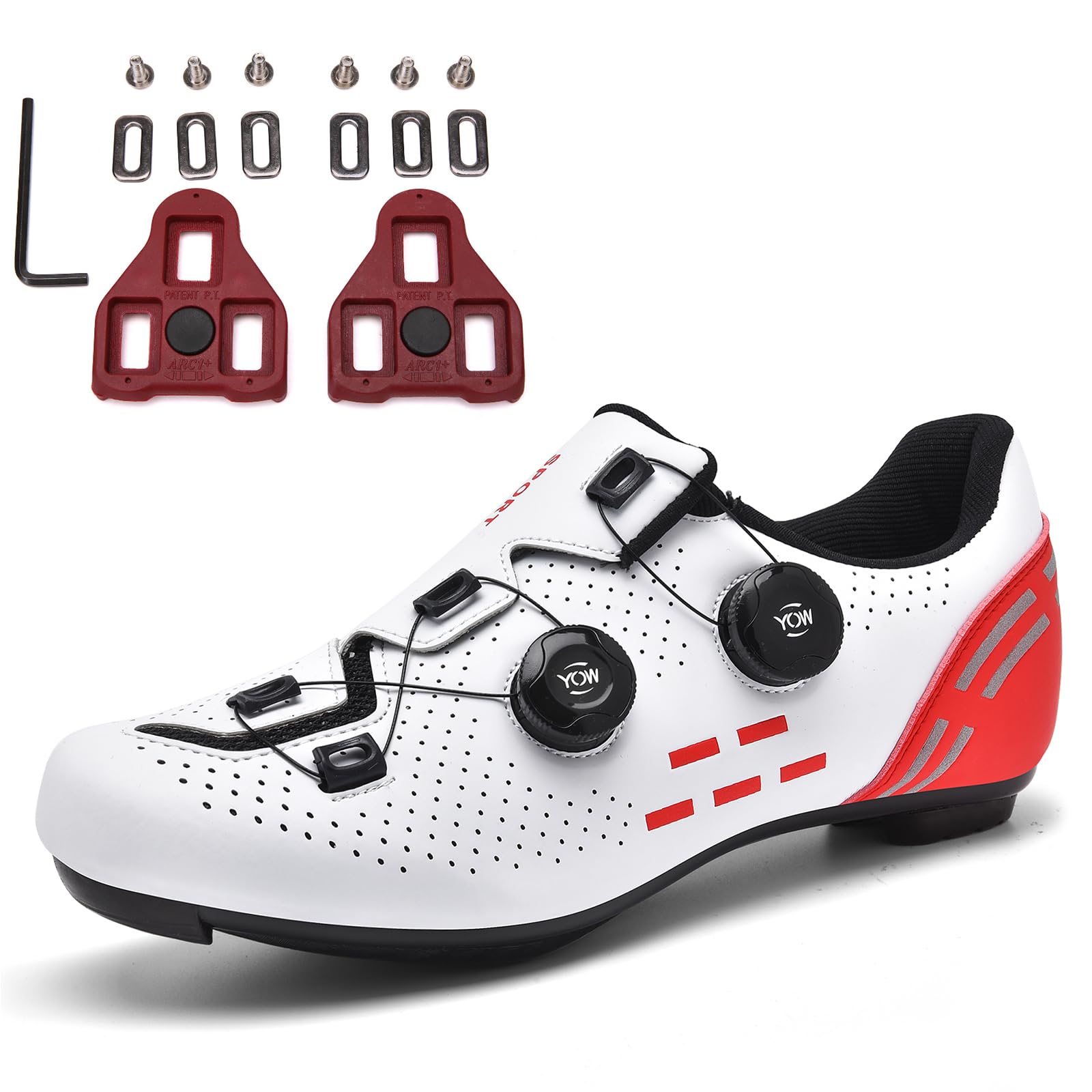 Herren Damen Radschuhe Kompatibel mit Look SPD SPD-SL Delta Lock Pedal Atmungsaktiv leicht Fahrradschuhe Rennradschuhe