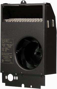 Cadet Com-Pak Electric Wall Heater Assembly Only Without Thermostat Model CS202, Part 67514, 6825/5120 BTU, 240/208 Volt, 2000/1500 Watt