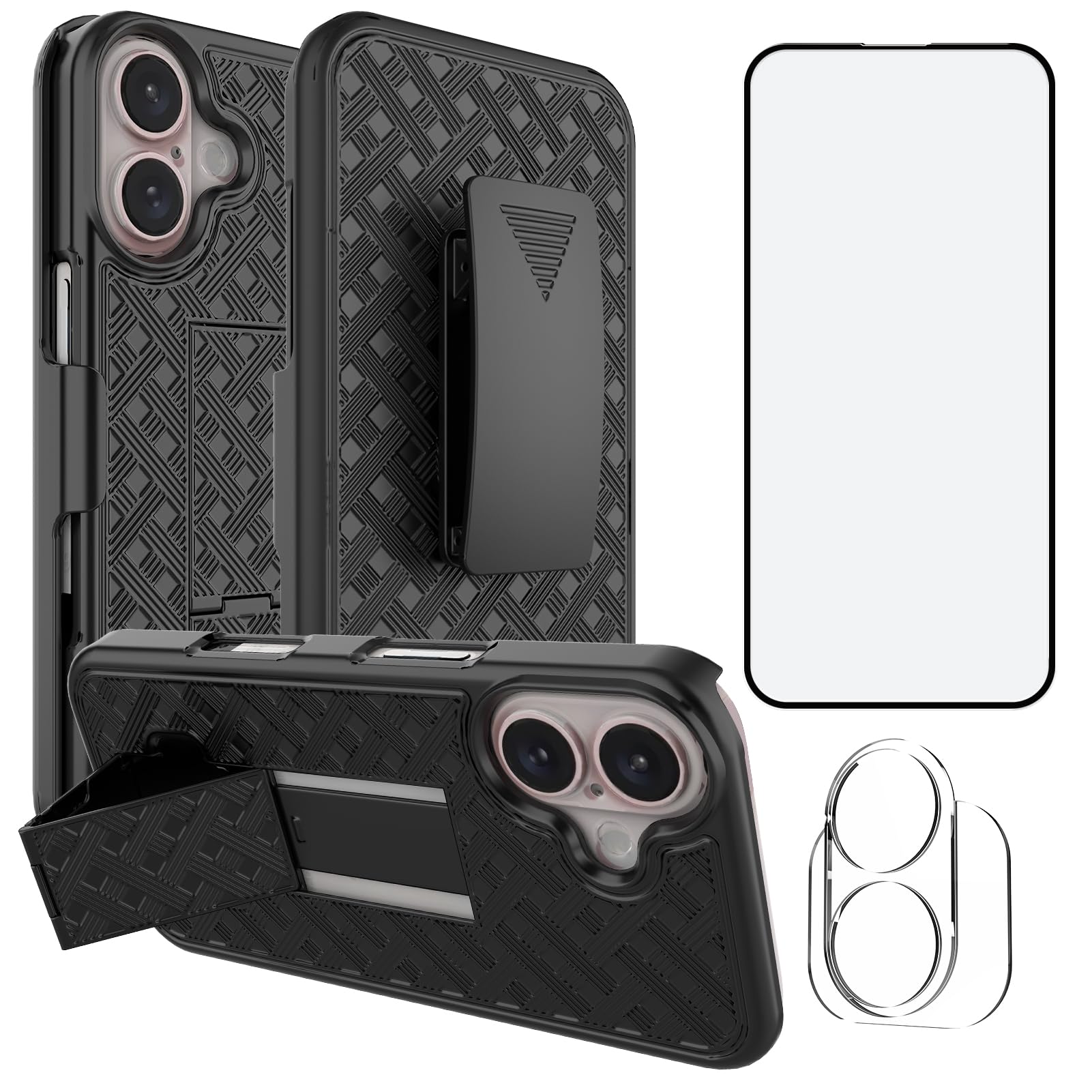 Coque iPhone 17 anti-chute avec protection écran et objectif photo - 8