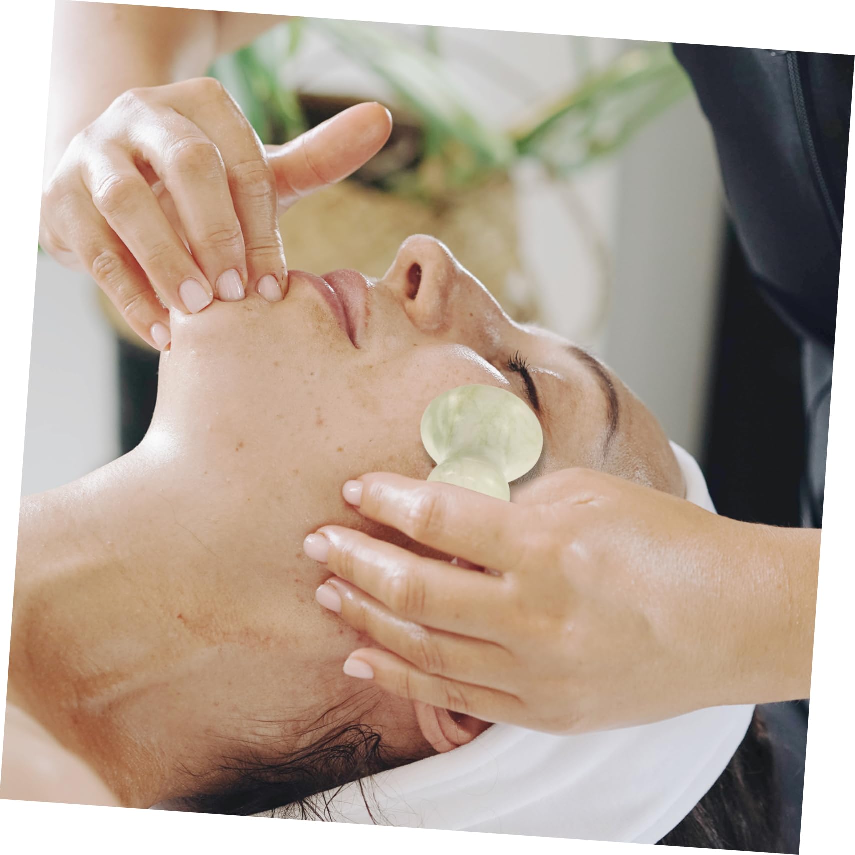 5 Pièces Masseur Aux Pierres De Champignons Rouleau De Visage Brosse Corporelle Pour Pierre De Massage Pour Adulte Pierre De Massage En Forme De Champignon Jade