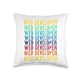 Web Developer Vintage Style Throw Pillow