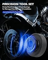 Vista 6 de Kit de extractor de rodamientos de rueda Orion Motor Tech Compatible con motocicletas Harley Davidson, herramienta de extracción e instalación