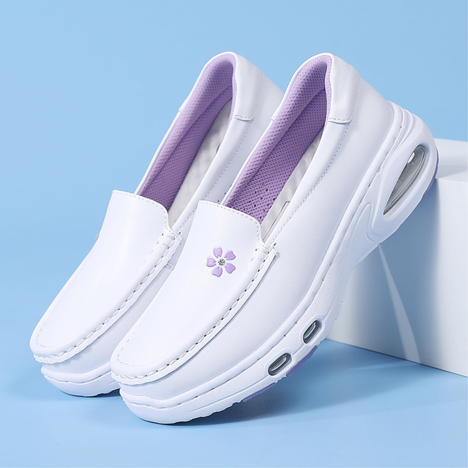 LVJMJ Damen-Schlupfschuhe mit gepolsterter Sohle, EVA-Plattform