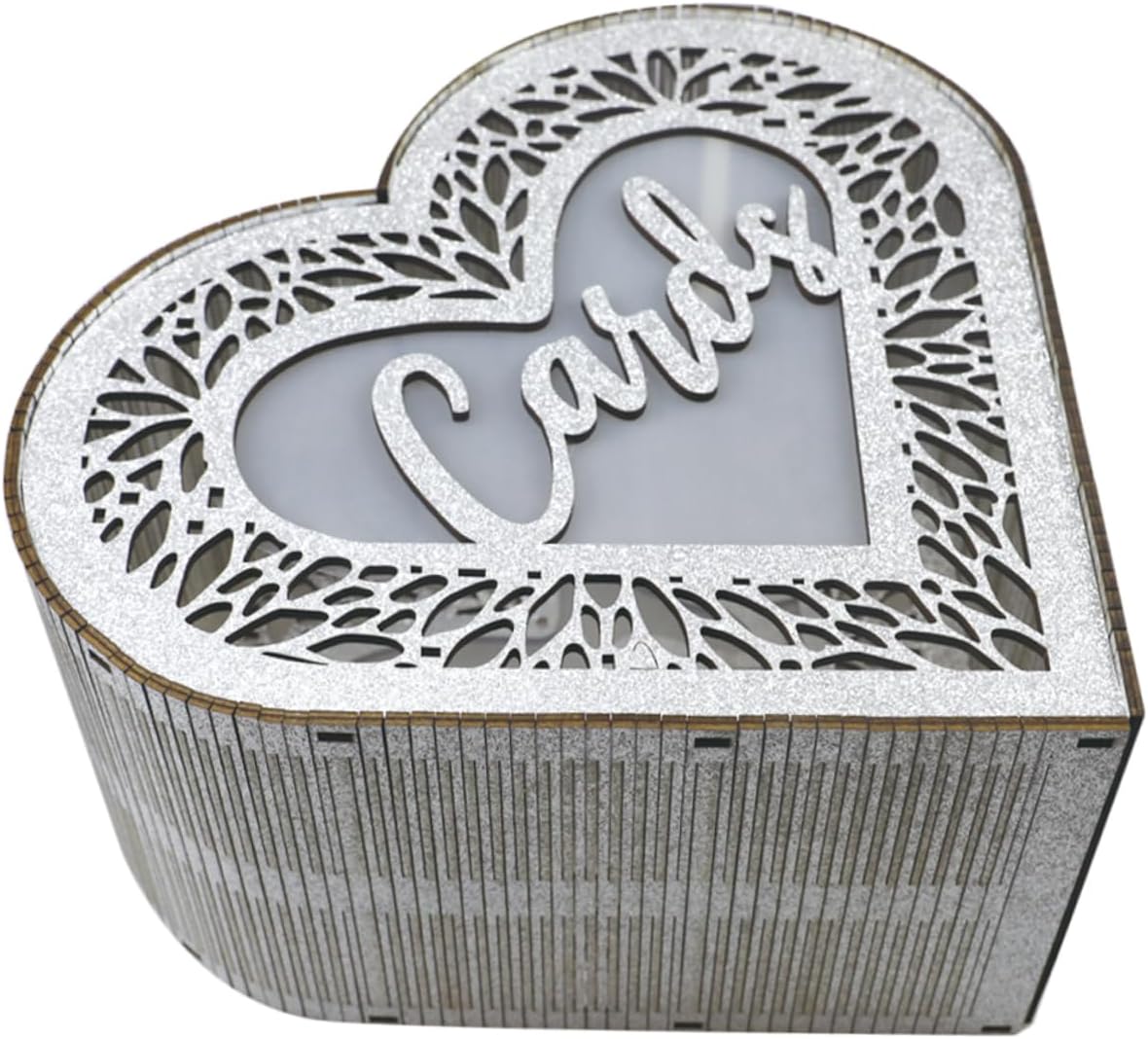 Wooden Card Box for Weddings and Graduations Heart-shaped Design for Collecting Cards and Envelopes for Reception Tables and Guest Book Alternatives