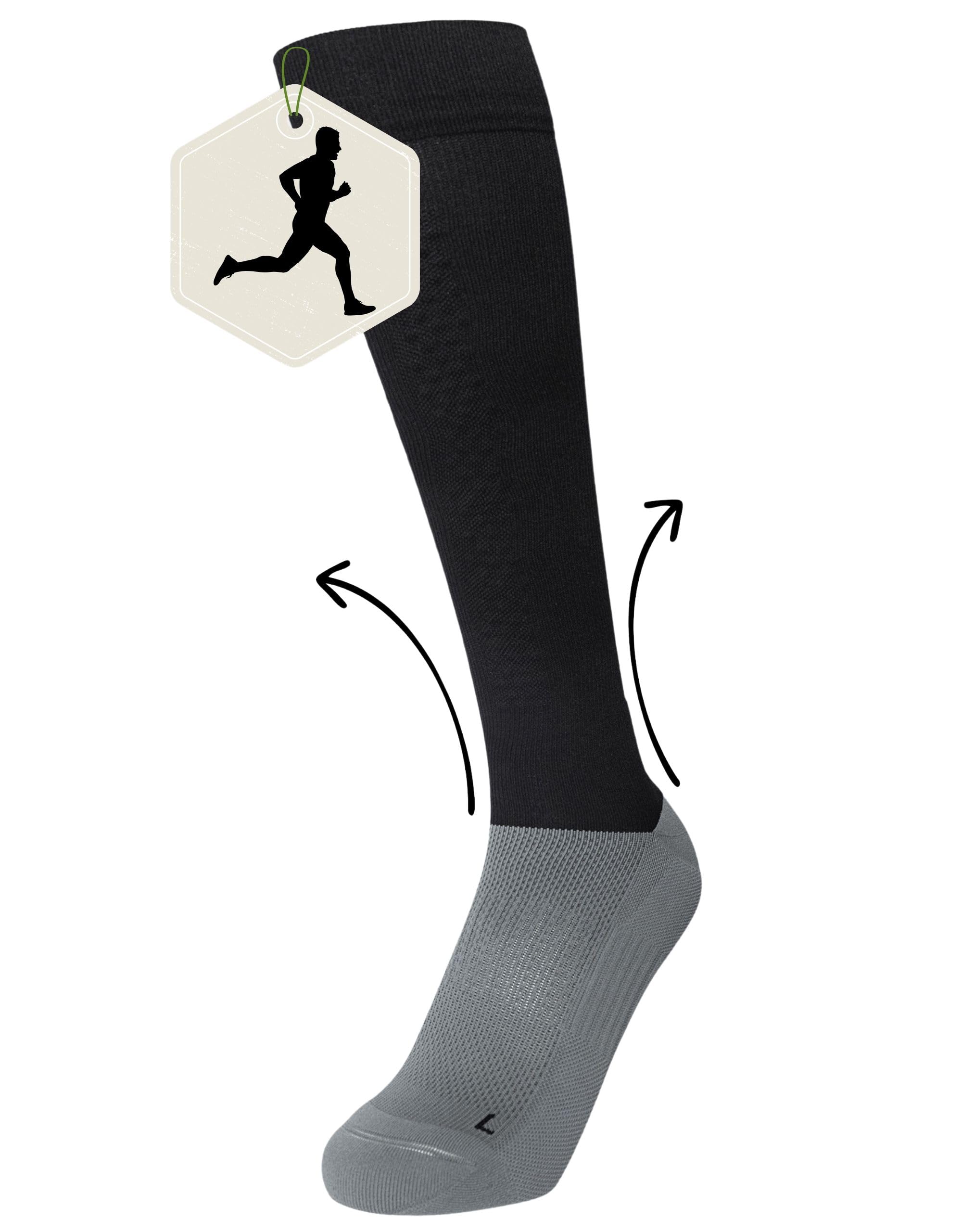 liiteGuard Shin-Tech Light Running Calze a compressione per uomo e donna, per sport corsa, calcio, calze leggere a compressione, delicate per tendine d'Achille, stinco e caviglie