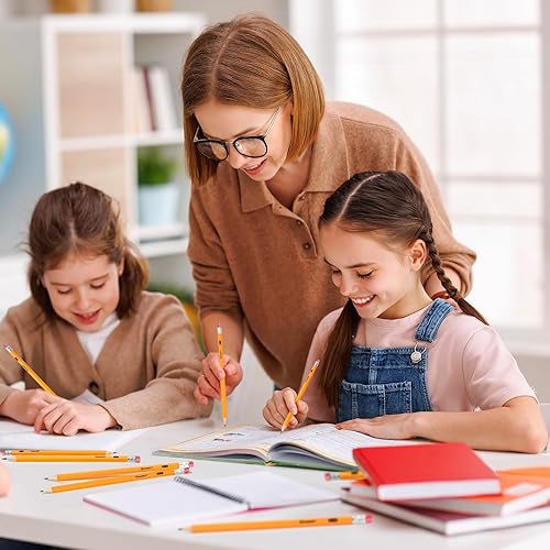 Miniatura 6 de Gloween Paquete de 50 lápices #2, lápices HB preafilados a granel con borradores superiores, gran juego para suministros de oficina, escuela y aula