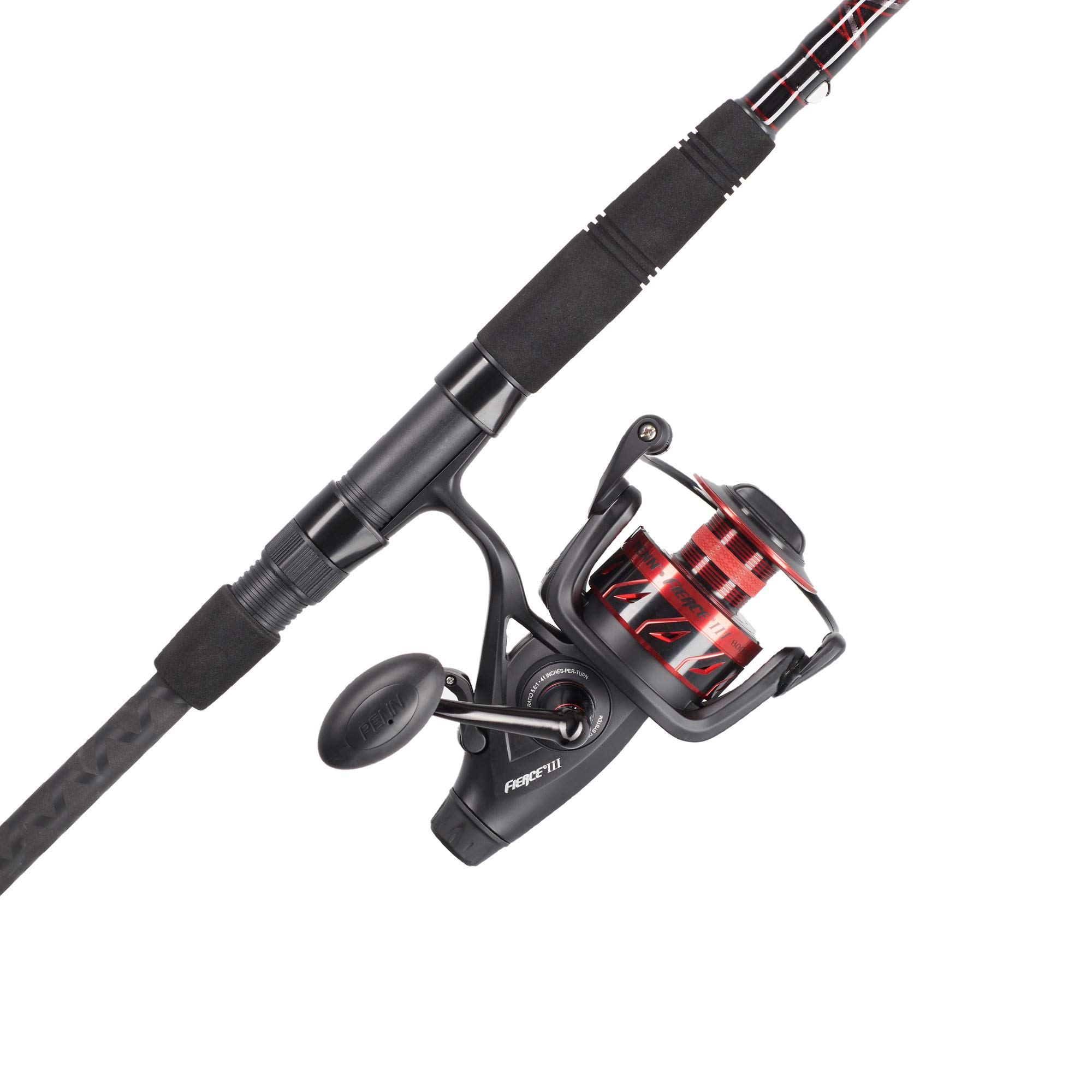PENN 10’ Fierce III Live Liner Fishing Rod and Reel Spinning Combo, 2